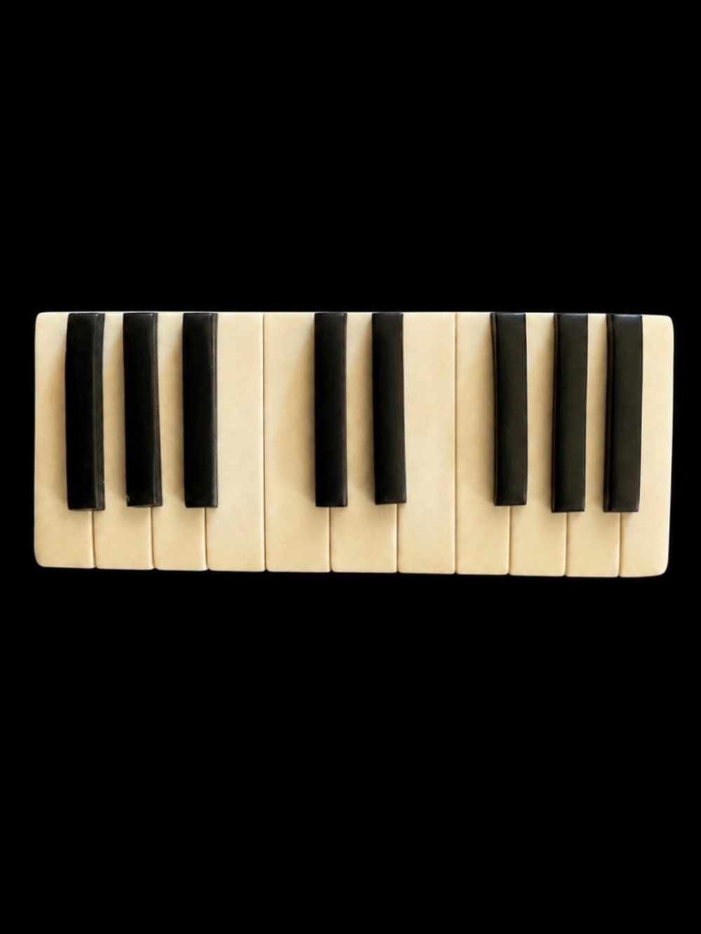 Vintage Piano Keys Keyboard Small Miniature Lapel Pin Brooch 1.75” X .75”